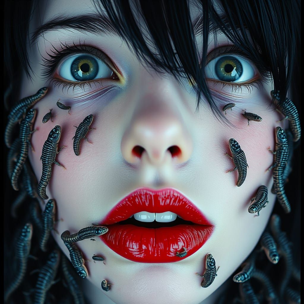 Surreal Alligator Woman: Hyperrealistic Cinematic Masterpiec...