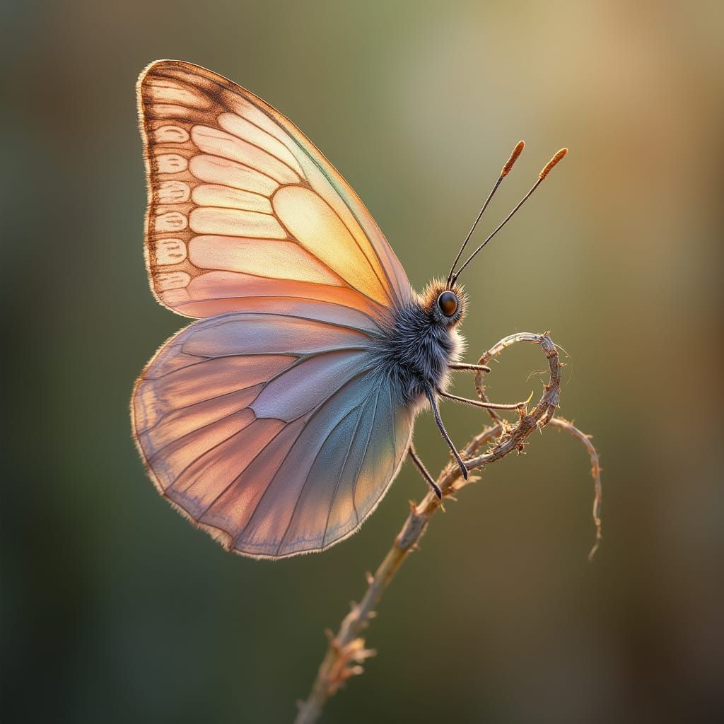 Delicate Butterfly in Soft Hues