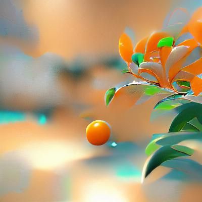 Orange Tree with Chocolate Details in 8k