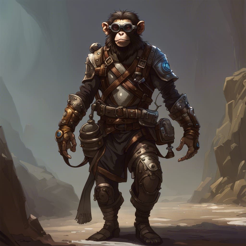 Hadozee Artificer with Prosthetic Arm: Dark Fantasy Concept ...