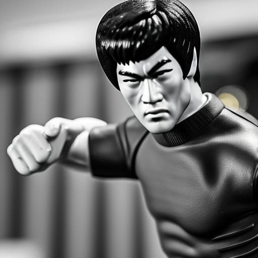Bruce Lee as Action Figure in Sharp Focus