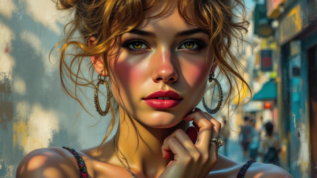 Summertime Sadness Portrait in Dynamic Lighting