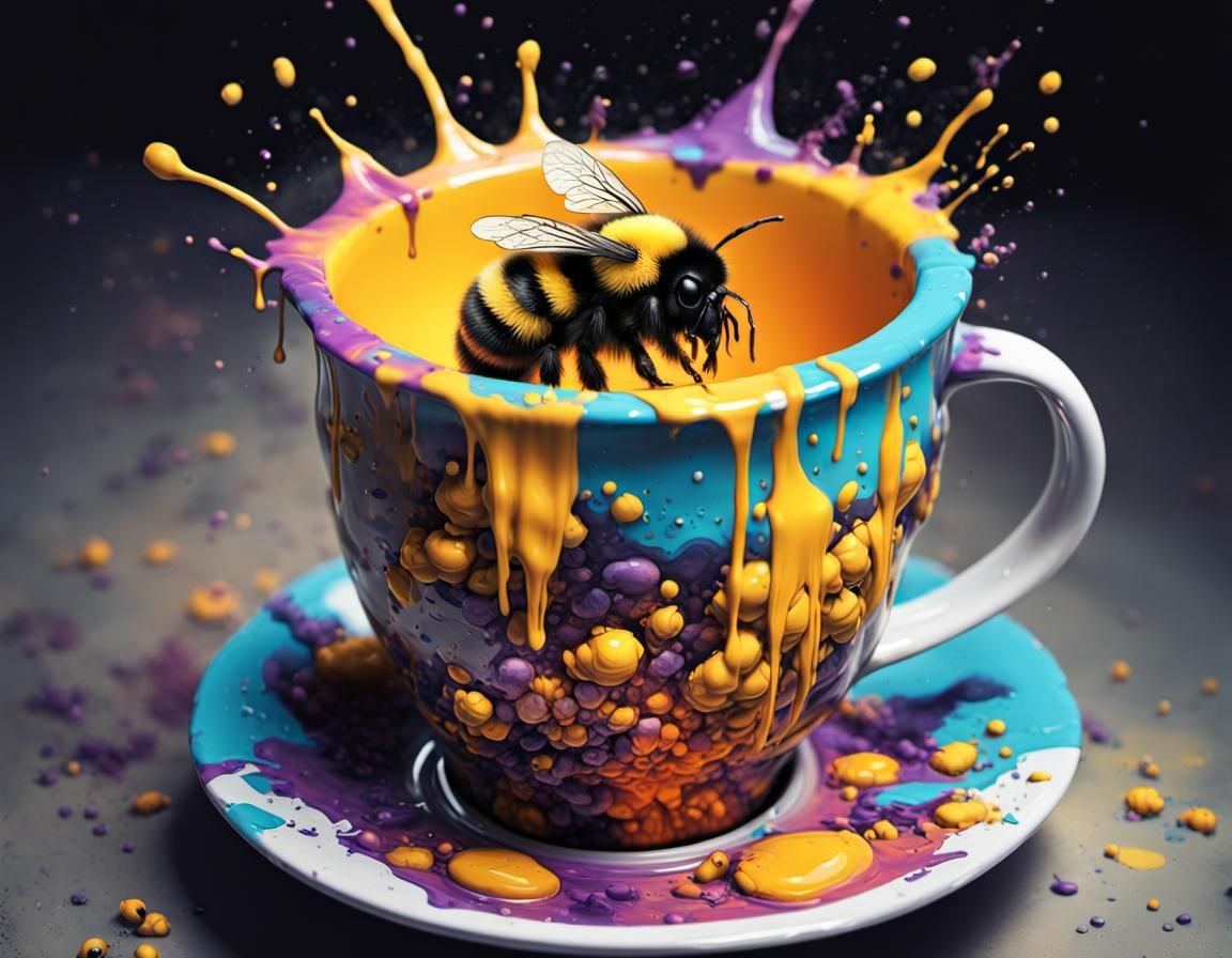 Bumblebee Cup: Graffiti Art Illustration