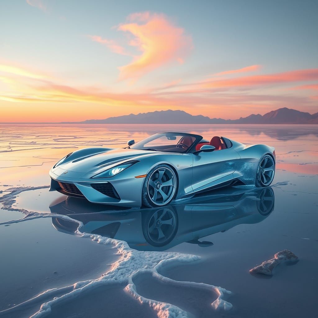 Dead Sea Sports Car in Futuristic Style