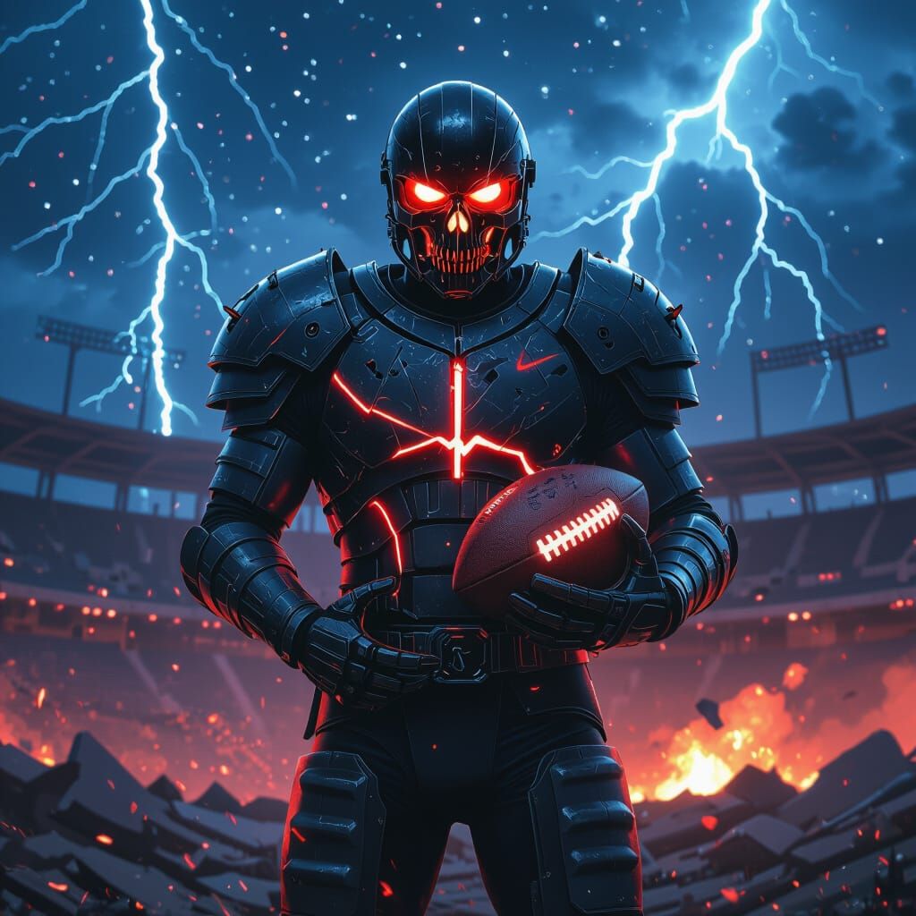 Armored Quarterback in Collapsing Stadium