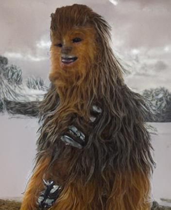 Chewbacca in Cyberpunk Ukiyo-e Style