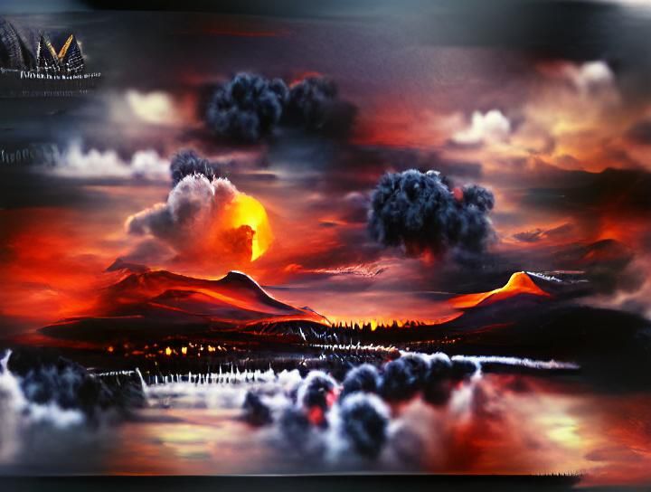 Dramatic Volcano Eruption