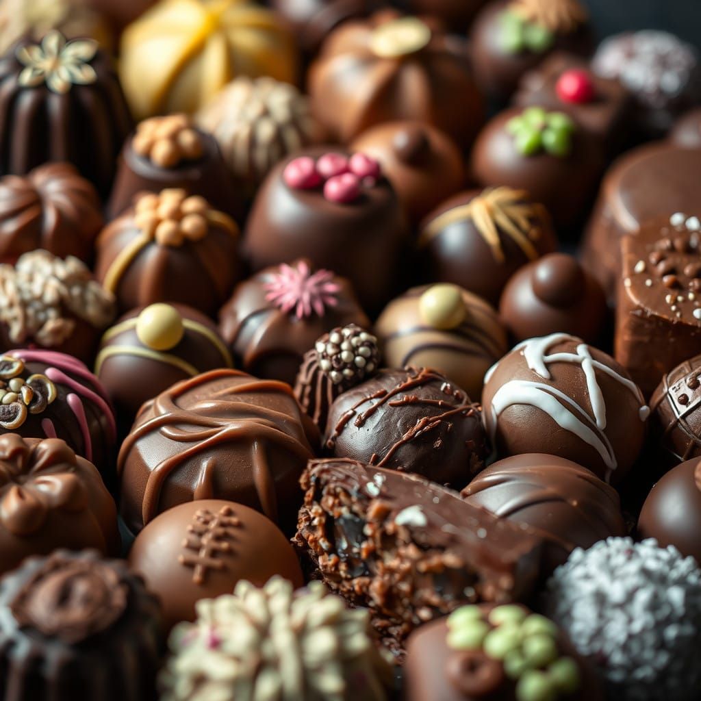 Surreal World of Artisanal Chocolates in Hyper-Realistic Por...