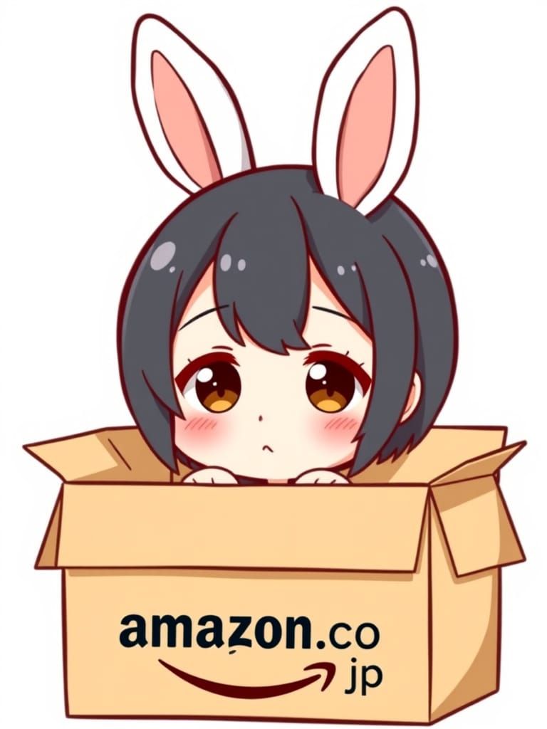 Chibi Rabbit Girl in Amazon Box Sticker