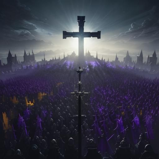 Hyperdetailed Crusaders in Dark Fantasy Style