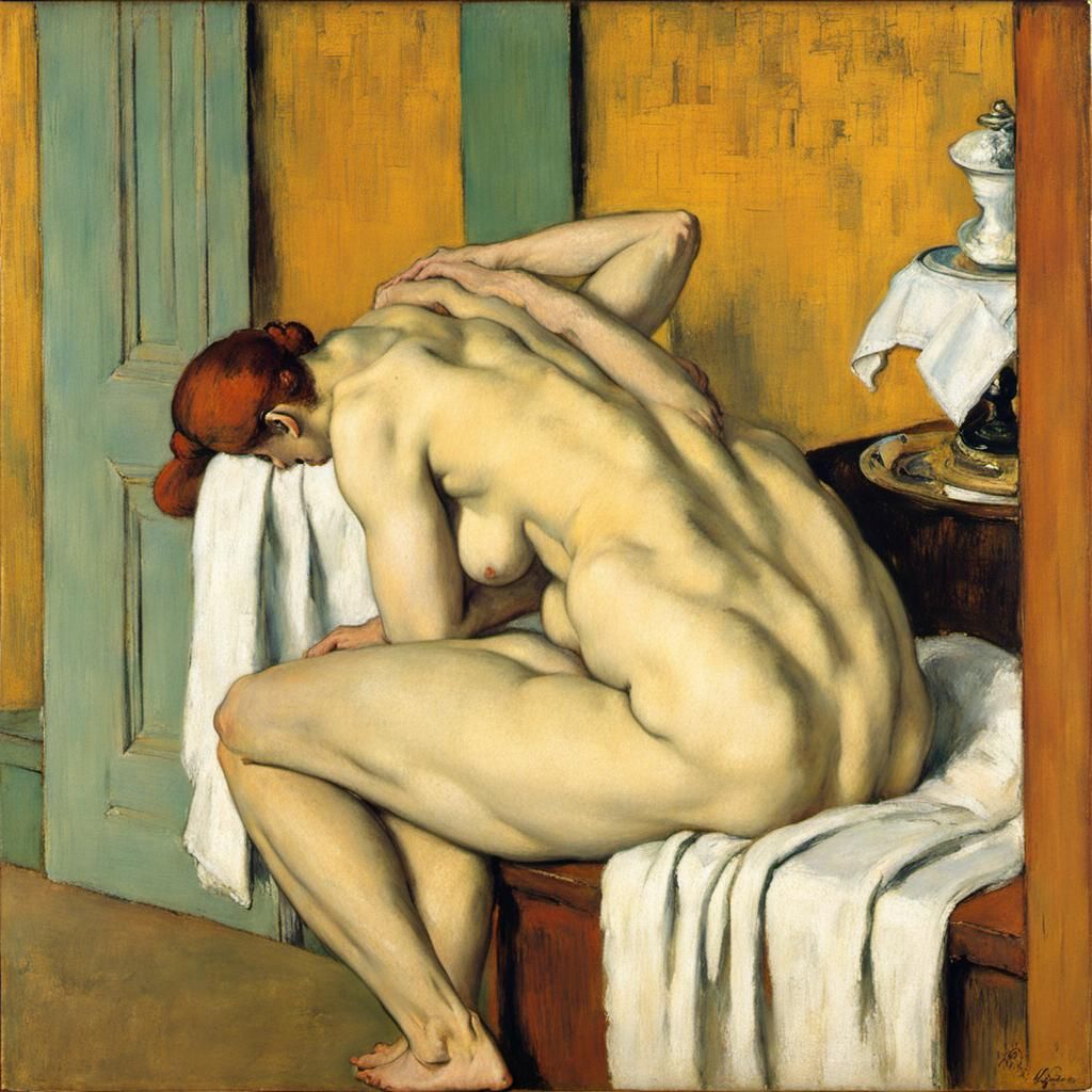 Impressionist Woman: Toilette after the Bath