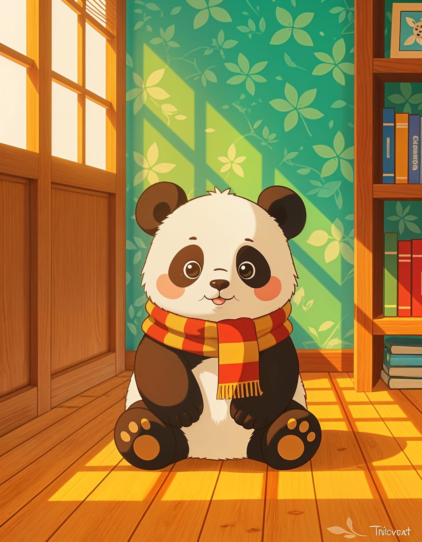 A cute Tibi-Panda waiting patiently for it’s food