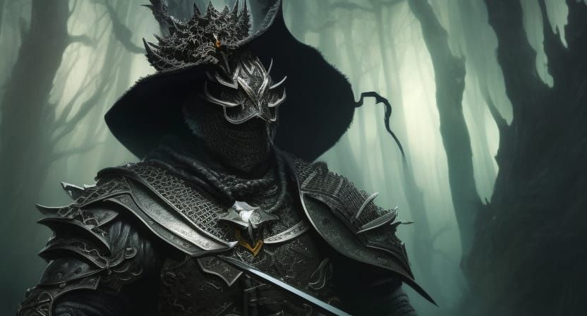 Witch King Portrait with Ichor and Skulls