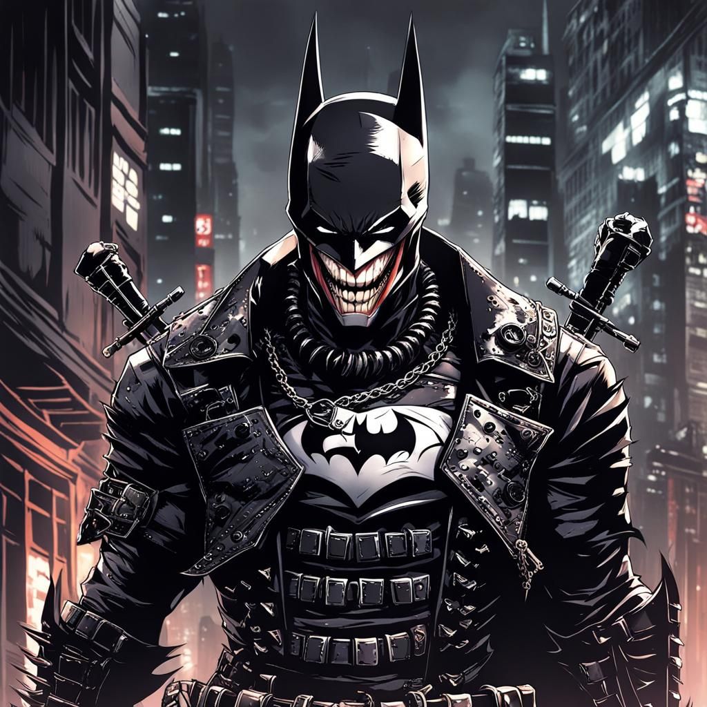 Batman Who Laughs in Anime Style