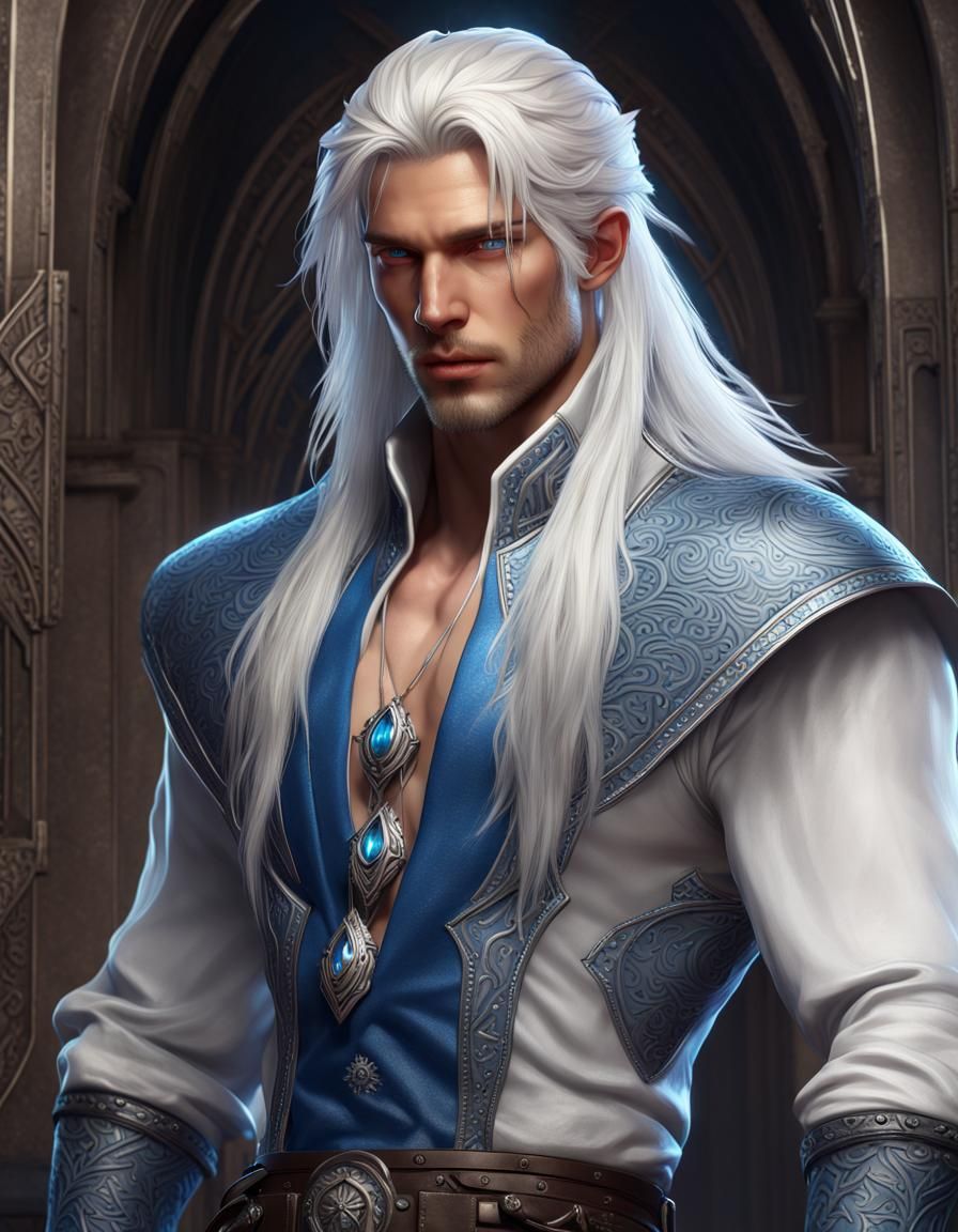 Handsome Male in Detailed Fantasy Art, 8K