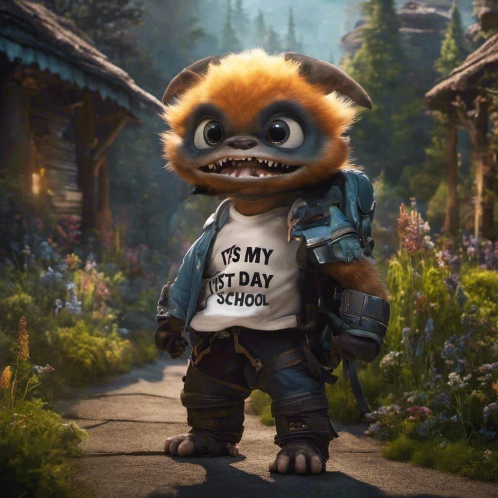 Little monster's 1st day of school