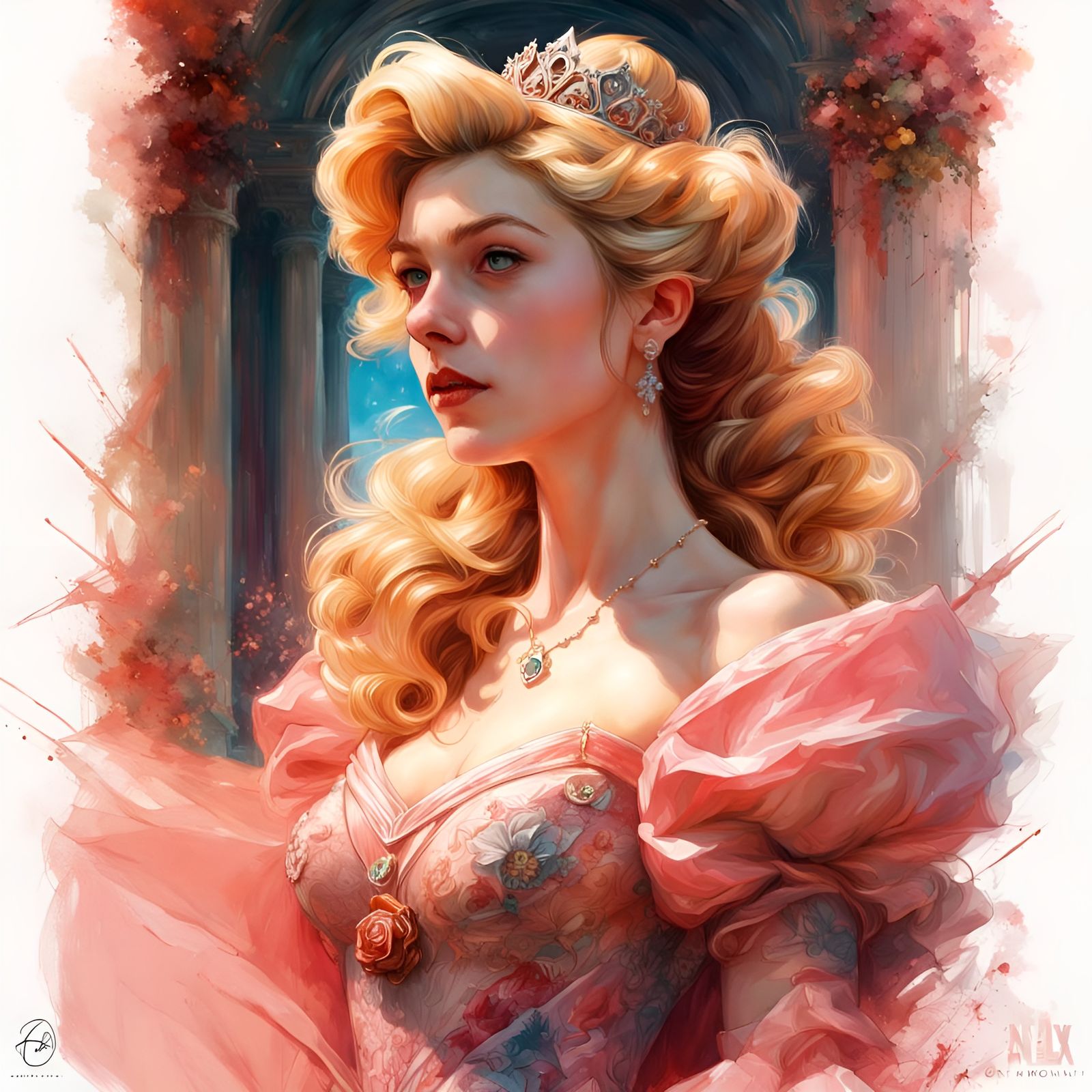 Gorgeous Princess Peach Portrait in Digital Illustration