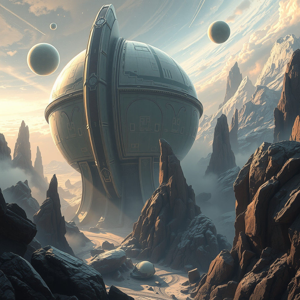 Epic Space Scene: Dramatic Digital Matte Painting