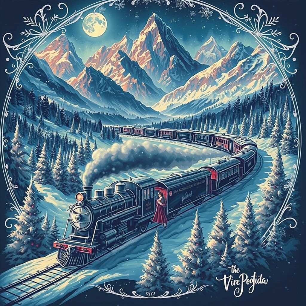 Polar Express in Winter Wonderland: Digital Art