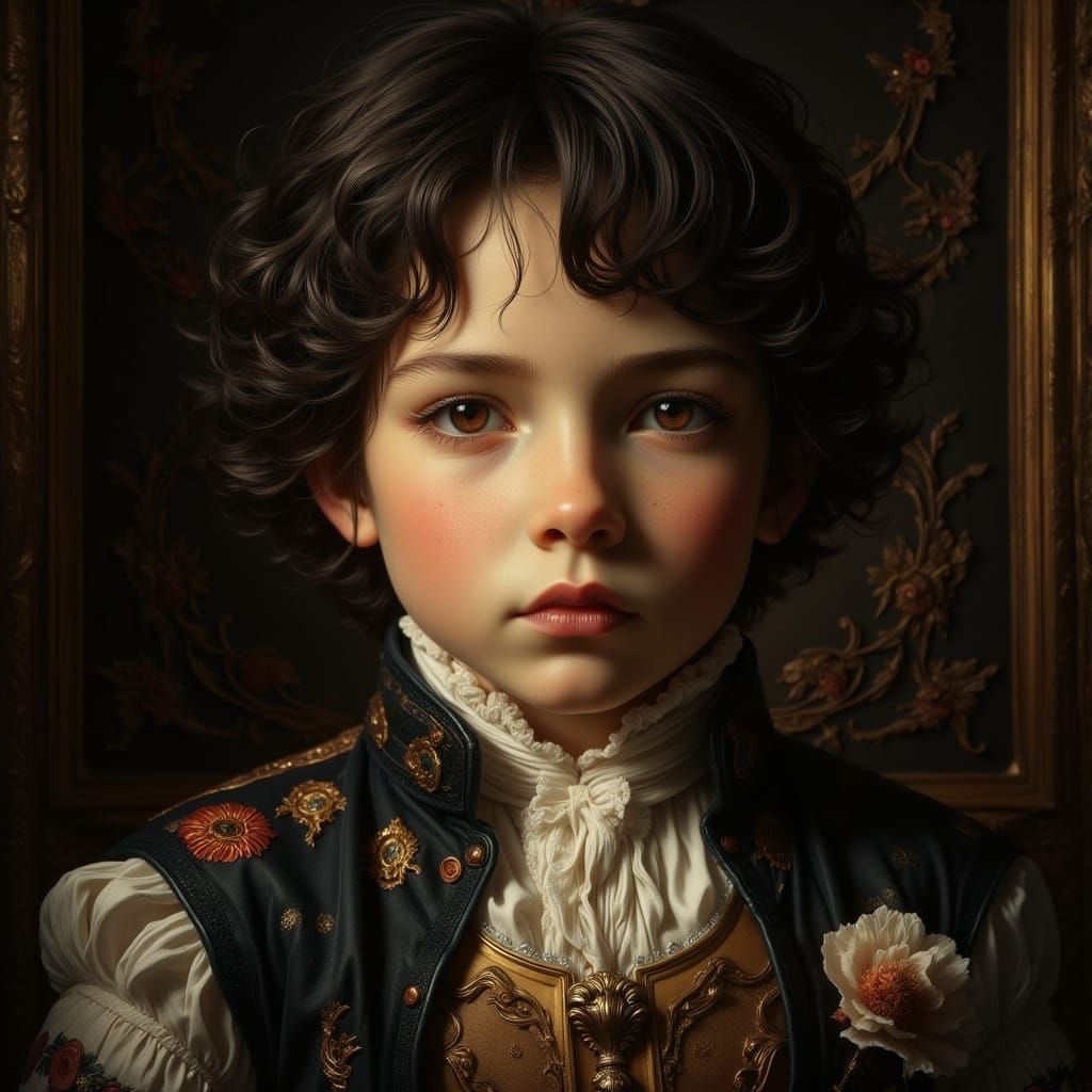 Surreal Hyperphoto Realistic Portrait of a European Prince i...