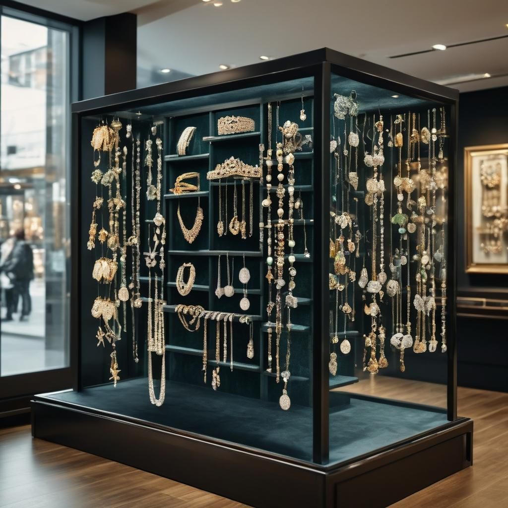 Realistic Jewelry Display Rack in 8K