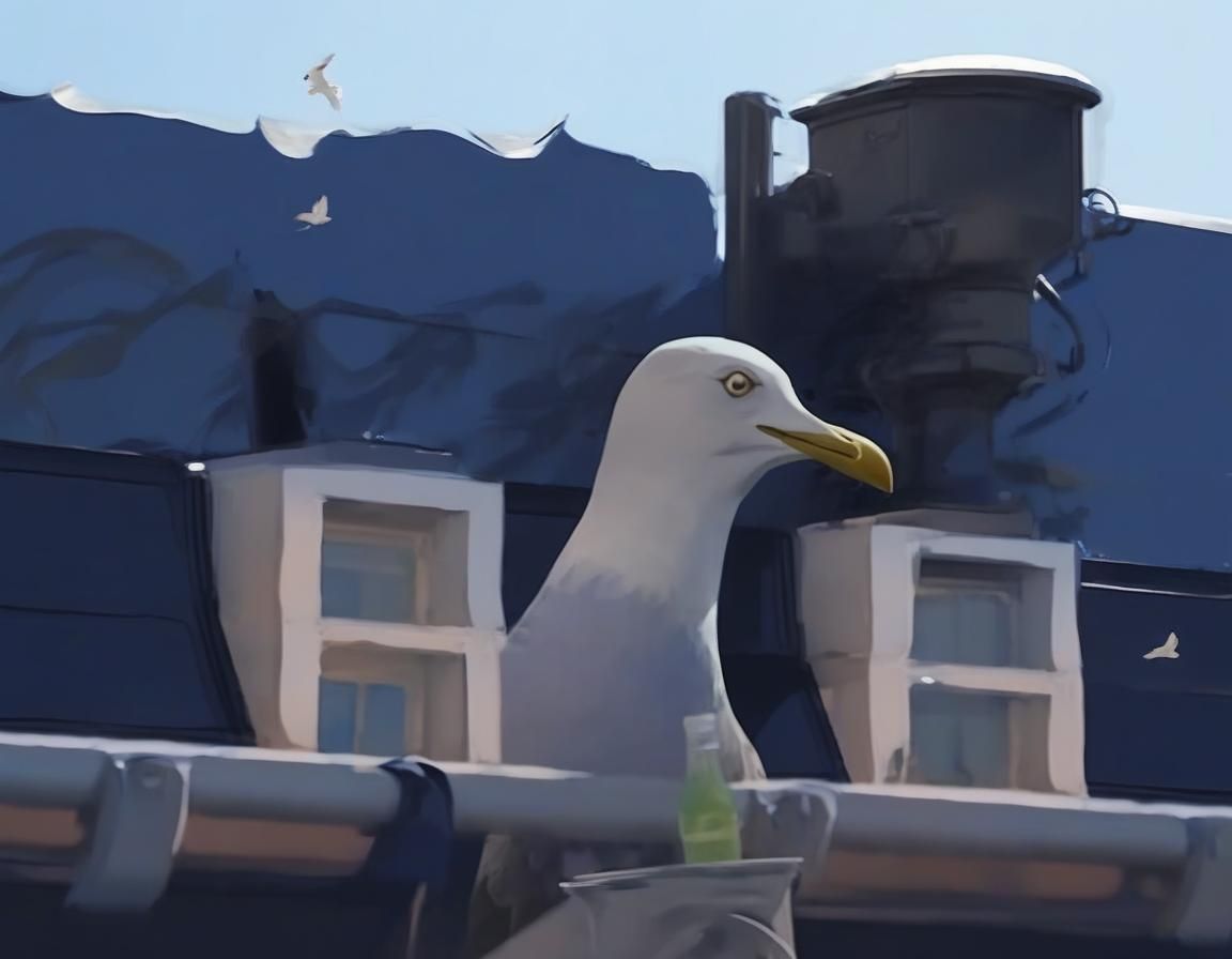 The Seagull with a hangover,    ' not to loud shhh