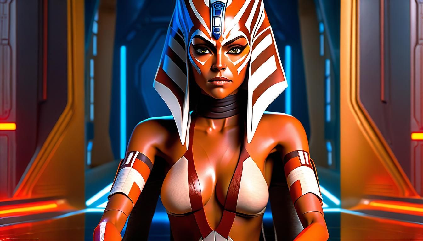 Ahsoka Tano Hyperrealistic Modelshoot Concept Art