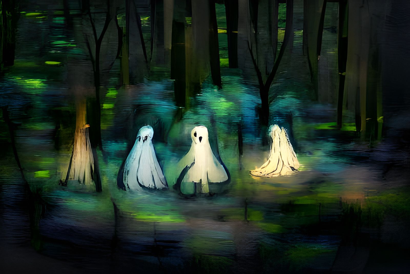 Ethereal Ghosts in a Dark Forest