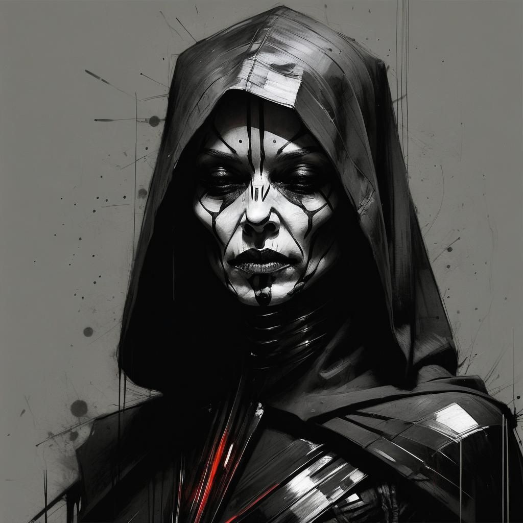 Cadaverous Sith in Charcoal Style