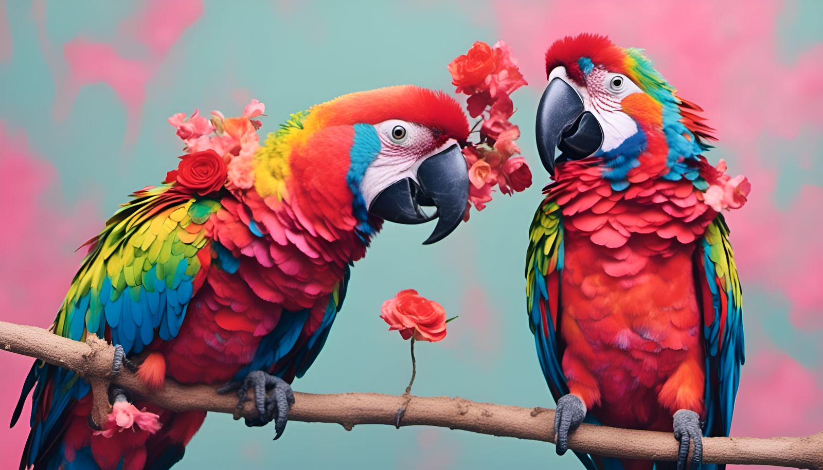 Colorful Parrot Portrait