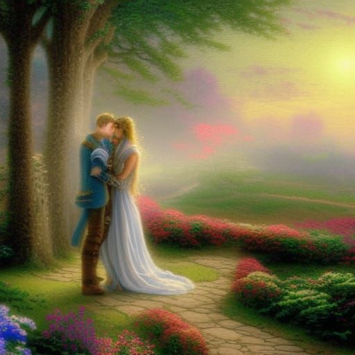 Ethereal Star-Crossed Lovers in Dreamlike Fantasy