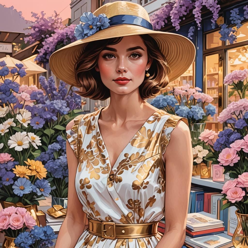 Pop Art Influencer at Violet Flower Shop