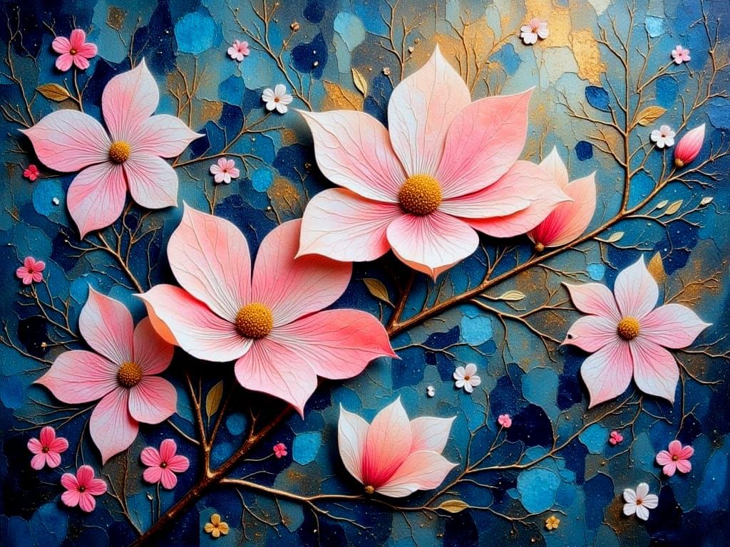 Enchanted Crystal Dogwood Blooms in Baroque-Inspired Eleganc...