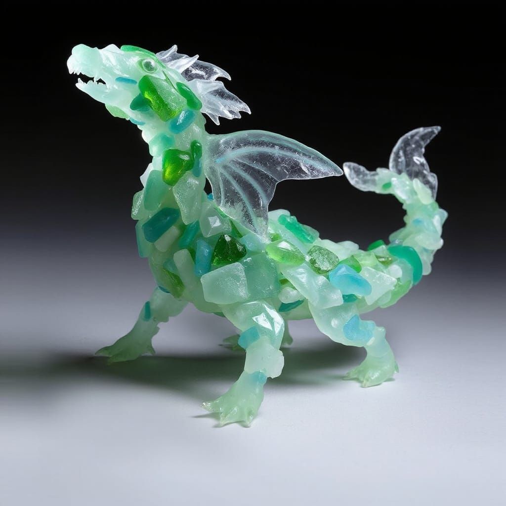 Mythical Sea Glass Creature Emerges From Ocean Depths