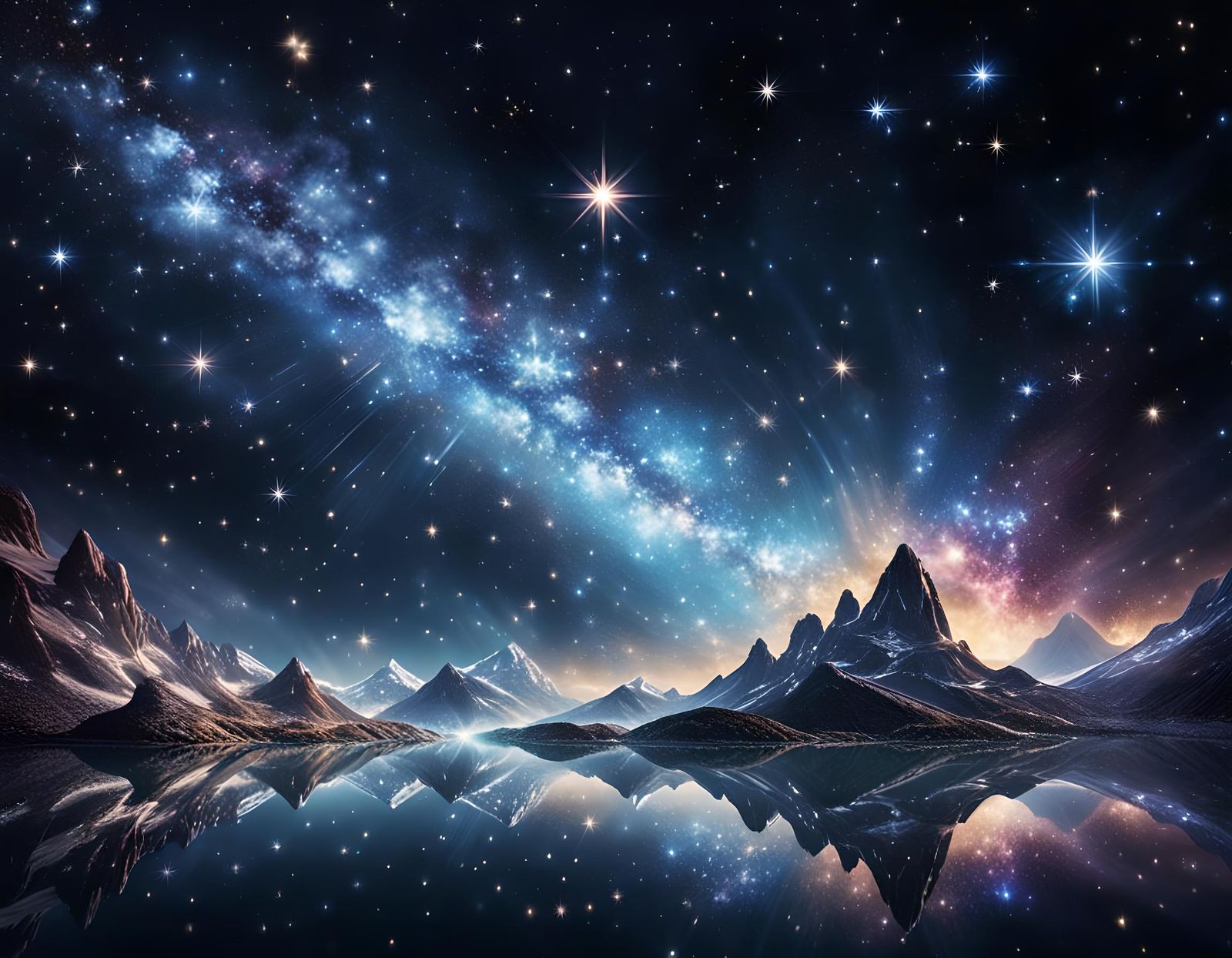 Sparkling Galaxies: A Shimmering Celestial Vision