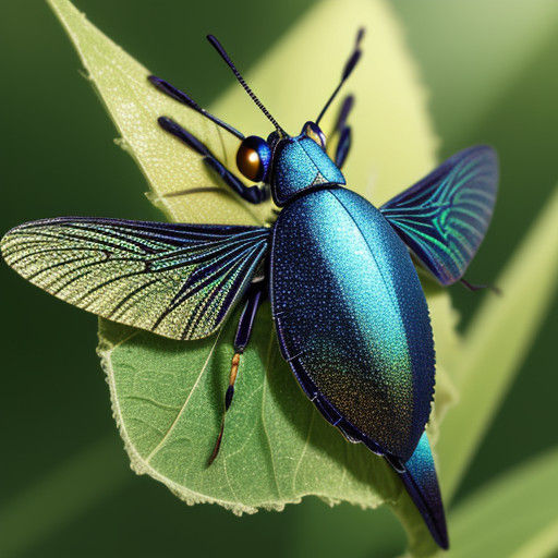 Golden Wheel Bug in Vibrant Macro Photography