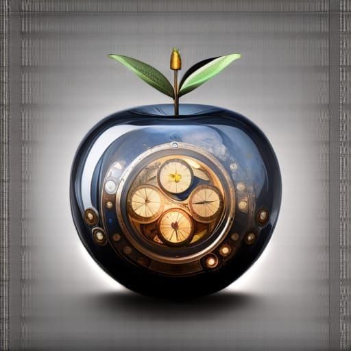 “Study - Steampunk Apple à la Surrealism #15”