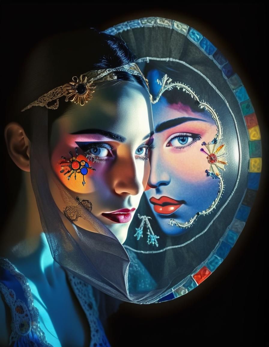 Abstract Chromoshadow Dance in Polychrome