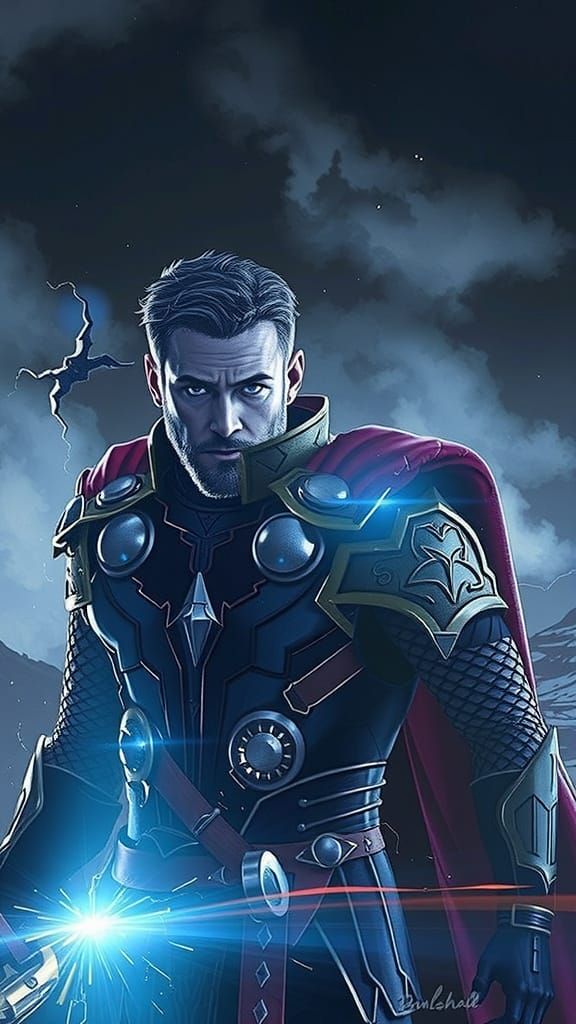 Thor, Norse God of Thunder, in Asgard