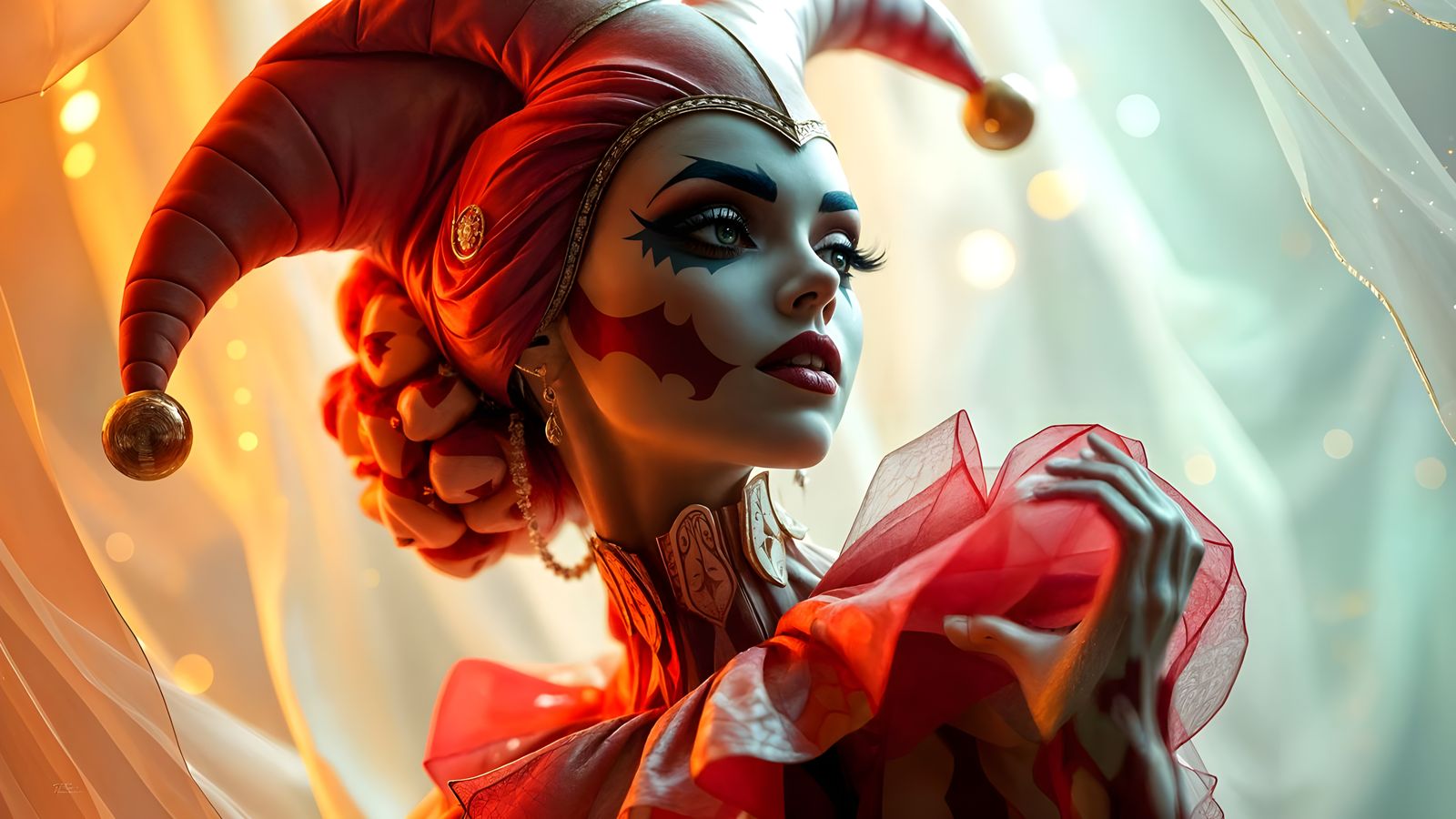 Ethereal Harlequin Loreley in Timeless Elegance