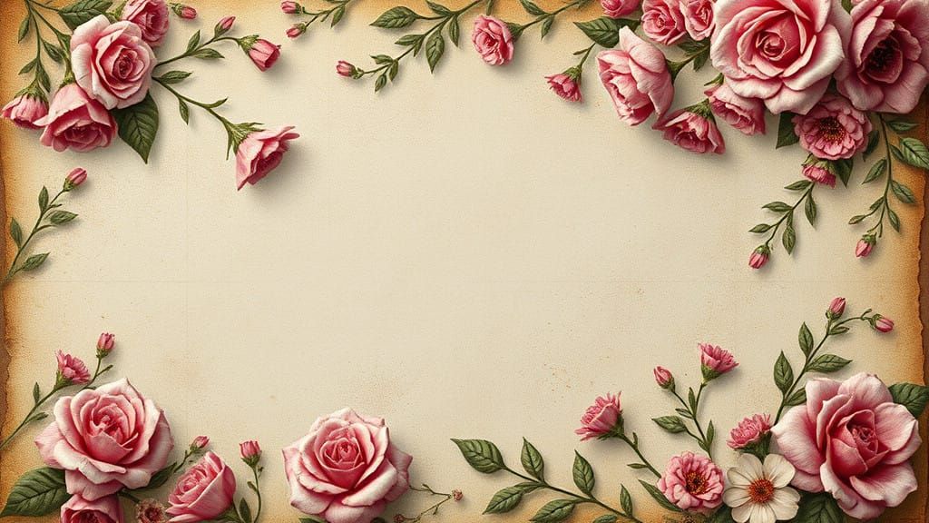 Whimsical Floral Ephemera in Vintage Aesthetic