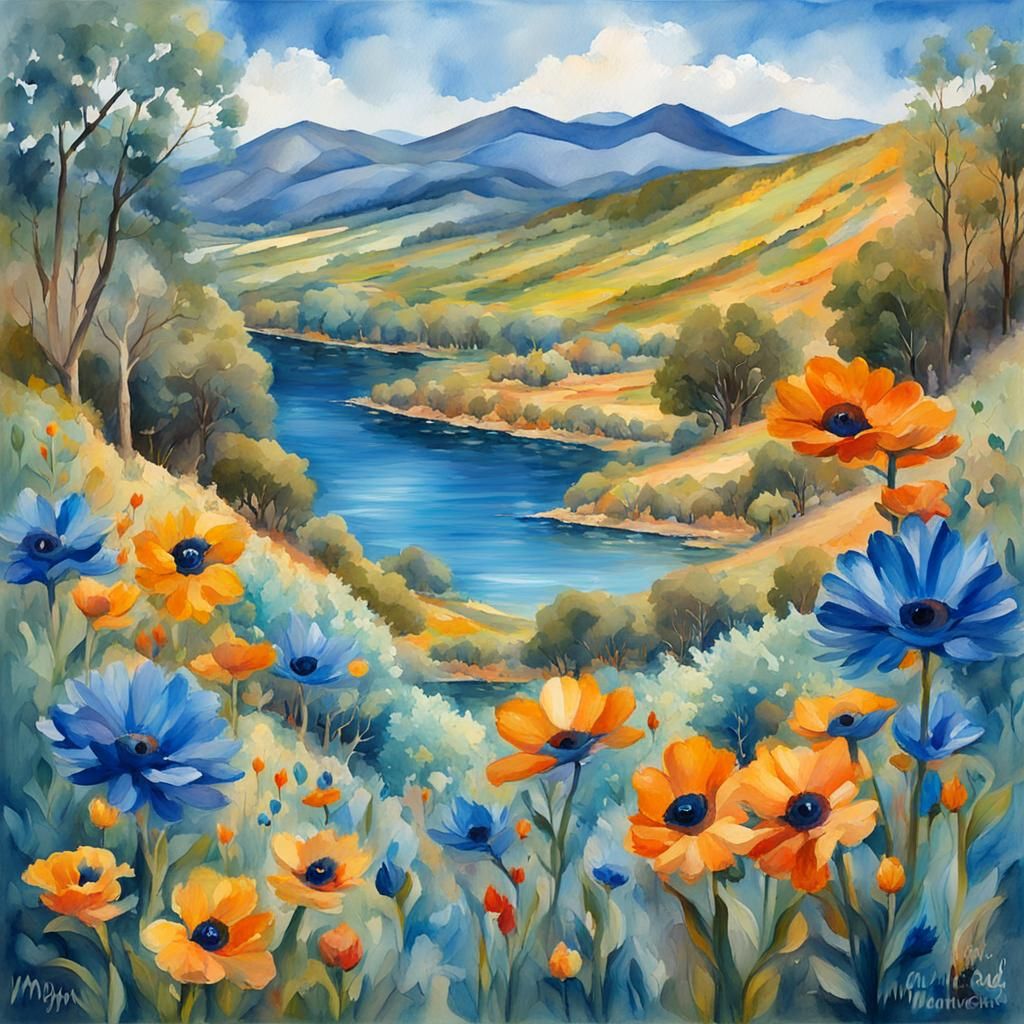 Enchanted Valley Fairy in Gouache Style