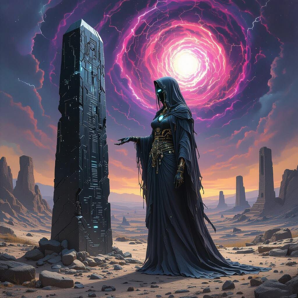 Ceres on Ancient Greek Landscape in Biomechanical Style