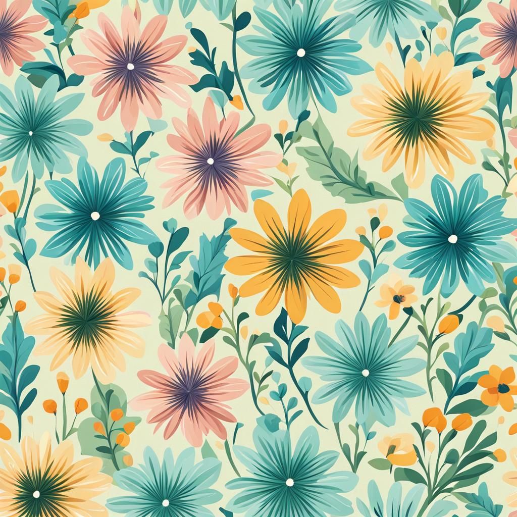 Pastel Floral Pattern: Seamless Delicate Design