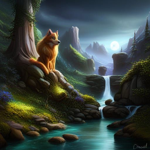 Detailed Fursuit in Fantasy Concept Art