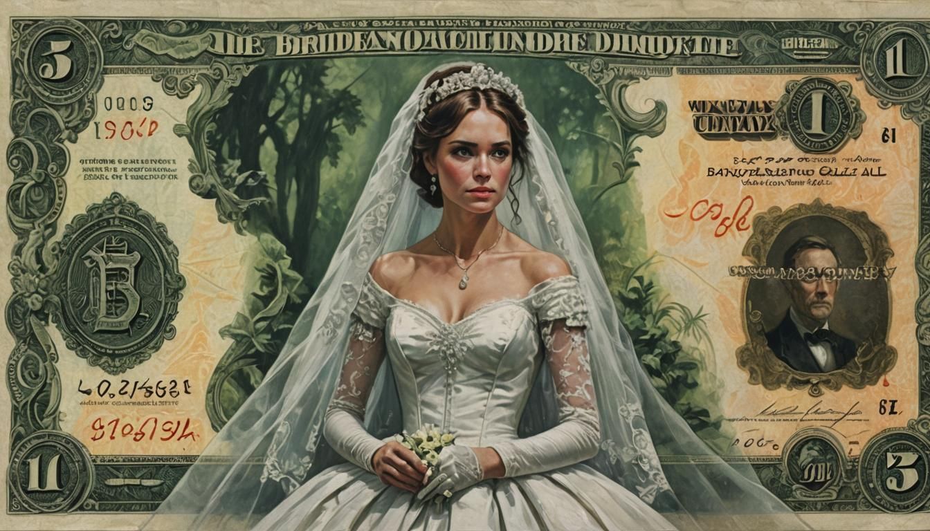 Bride on Banknote: Oil Painting by Gurney