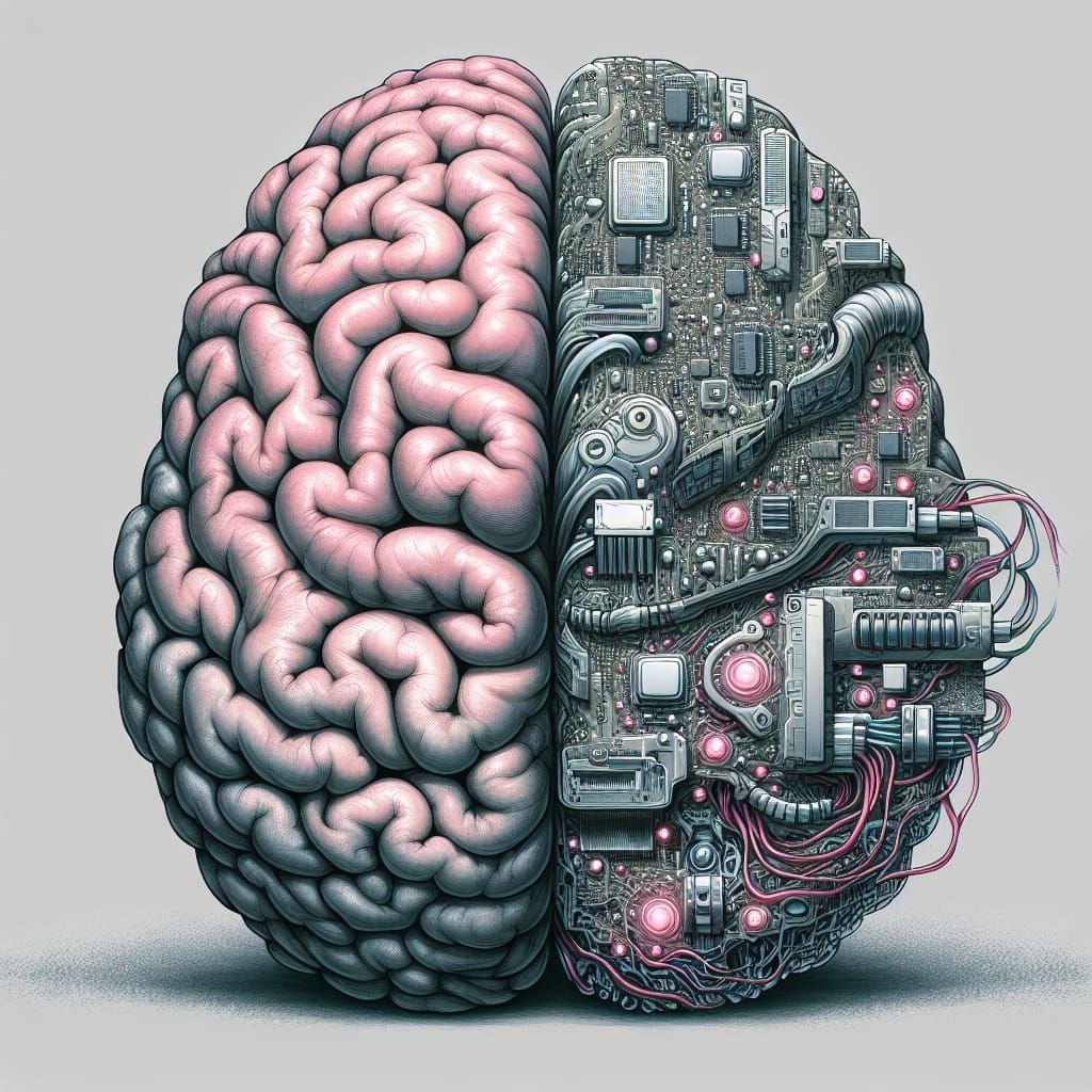 Human Brain as Computer Concept Art