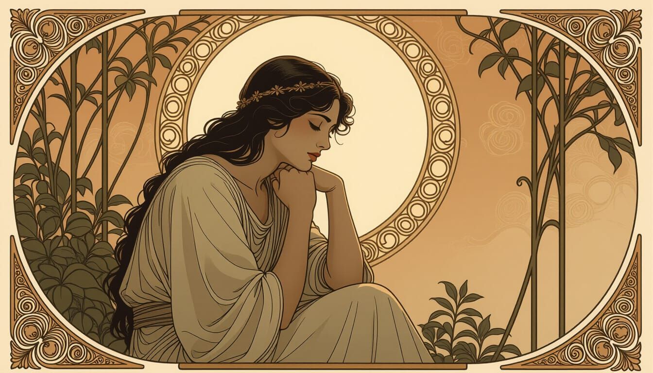 Contemplative Figure in Sepia Tones