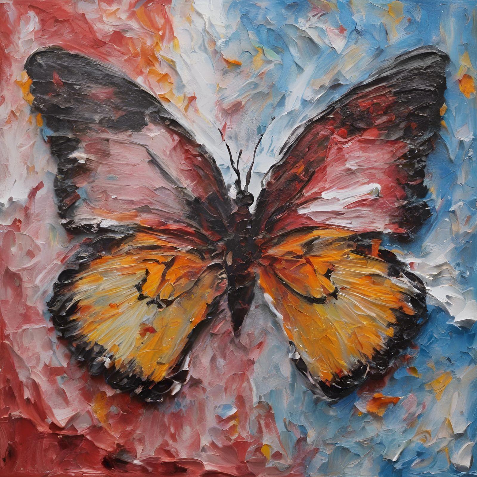 Butterfly in Impasto Style