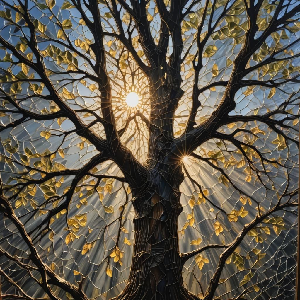 Sunlight Through Cracked Glass: Hyperrealistic Surrealism